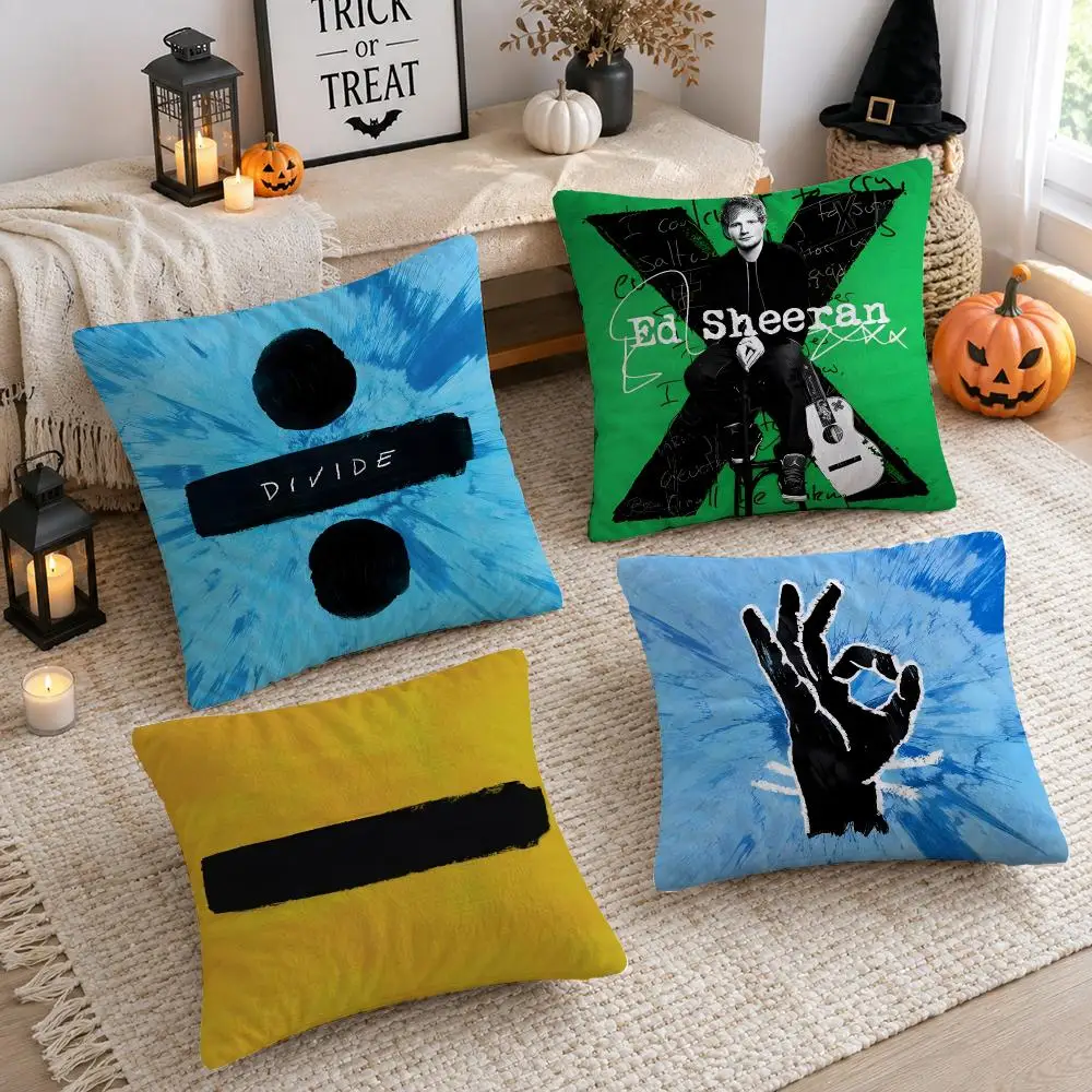 Singer E-Ed Sheeran Music Cushion Cover Plush Decorative Pillow Case With Hidden Zipper Cutecore Room Decor For Home