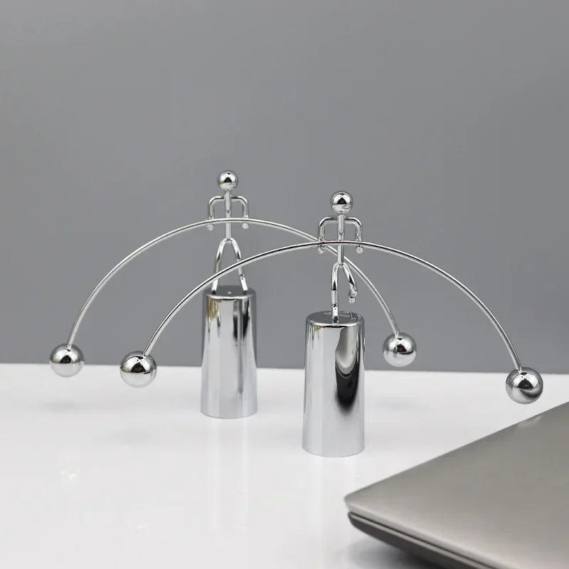 Creative Balance Ball Swing Weightlifting Small Iron Man Does Not Fall The Small Man Decoration Tumbler Fun Ornaments
