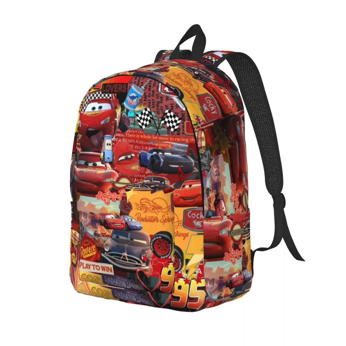 Lightning McQueen Cars Cartoon Backpack Elementary High College School Student Bookbag Teens Daypack Sports