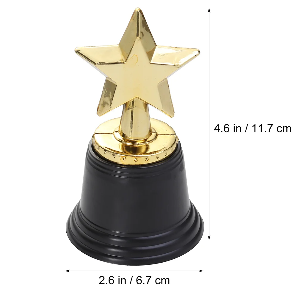 6 Pcs Star Figurine Party Award Trophies Ceremony Trophy Girl Basketball Kids Golden