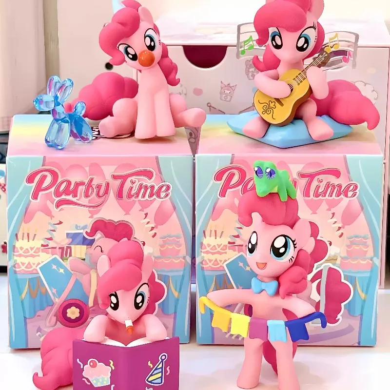Hasbro My Little Pony Pinkie Pie genuino tiempo de fiesta postreista Cupcaker fiesta reina caja ciega lindo juguete de peluche adornos de regalo