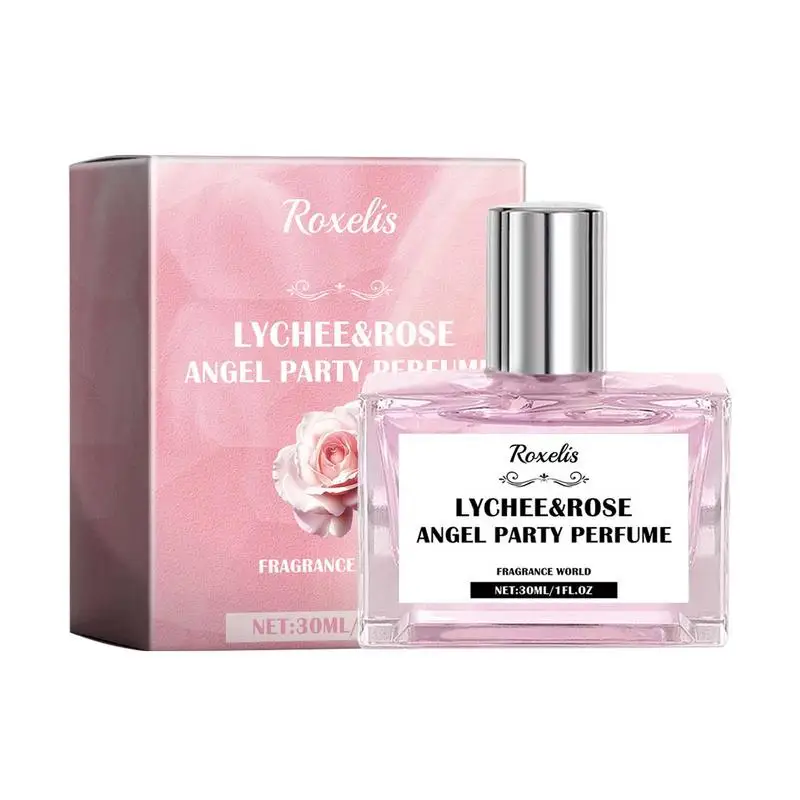 Perfume Women 30ml Lychee & Rose Angel Party Perfumes Fragrance World Natural Elegant Body Mist for Neck and Wrist for Everyday