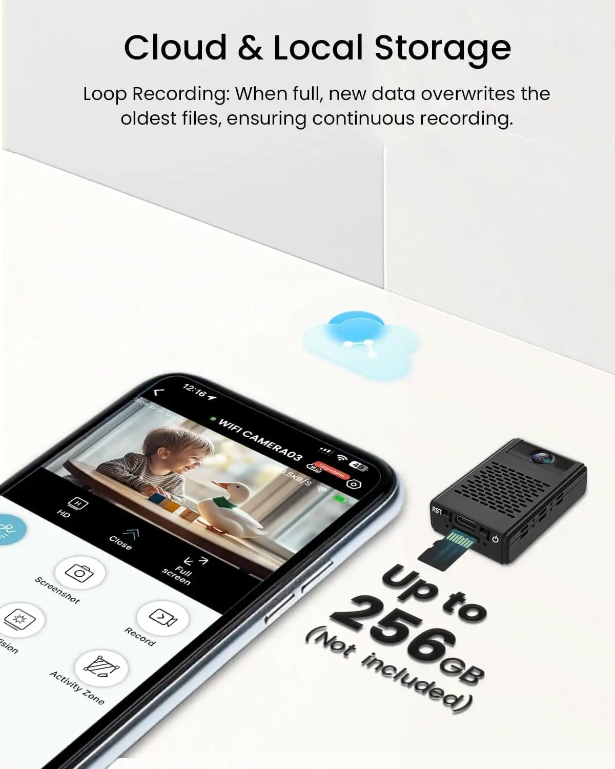 OKAM PRO1080P HD  Wifi Camera Mini Wireless Surveillance Camera 600mAh Battery Powered PIR Human Detection Security Protection view 4