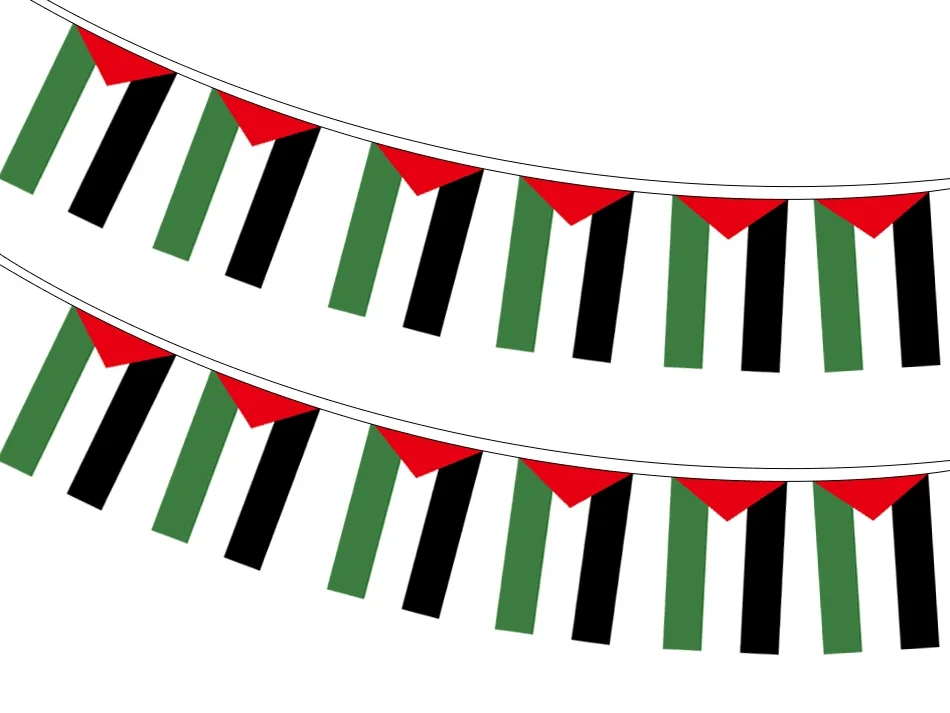 SKY FLAG Palestine Bunting Flags 20pcs/Set Pennant String Banner Buntings Festival Party Holiday Double Side Polyester Banner