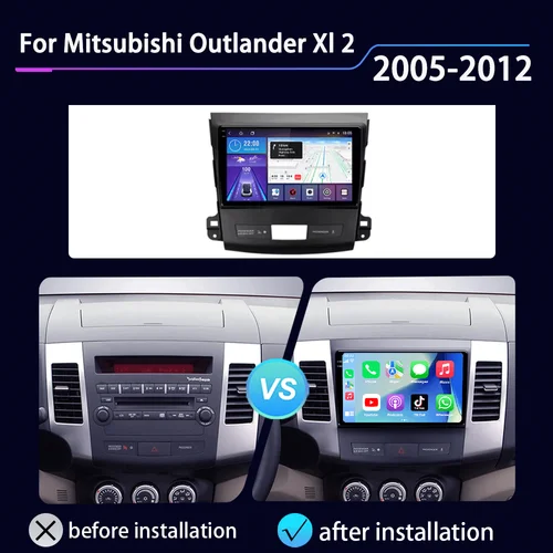 Imagen 2 del producto Radio de coche 9 ""Android 15 reproductor Multimidia para Mitsubishi Outlander Xl 2 2005 - 2012 para Citroen c-crosser 2007-2013 NO 2din