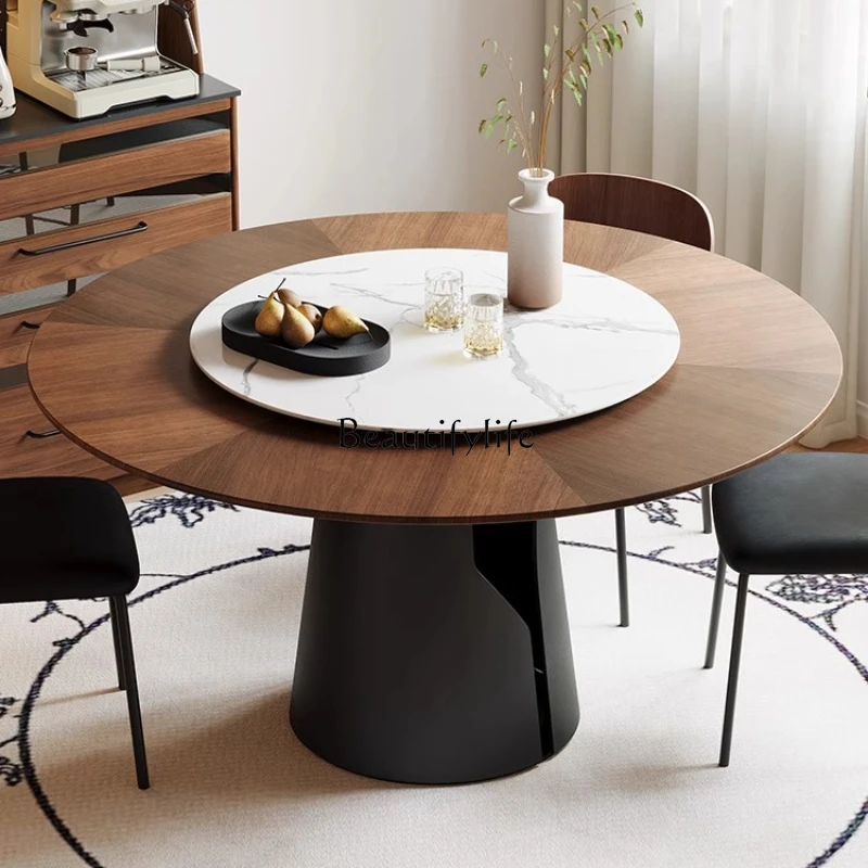 

Medieval style small apartment living room household high-end dining table and chairs