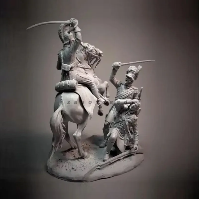 

1/35 наборы моделей солдата из смолы, фигурка европейской кавалерии Наполеона, бесцветная и самостоятельная сборка A-2068