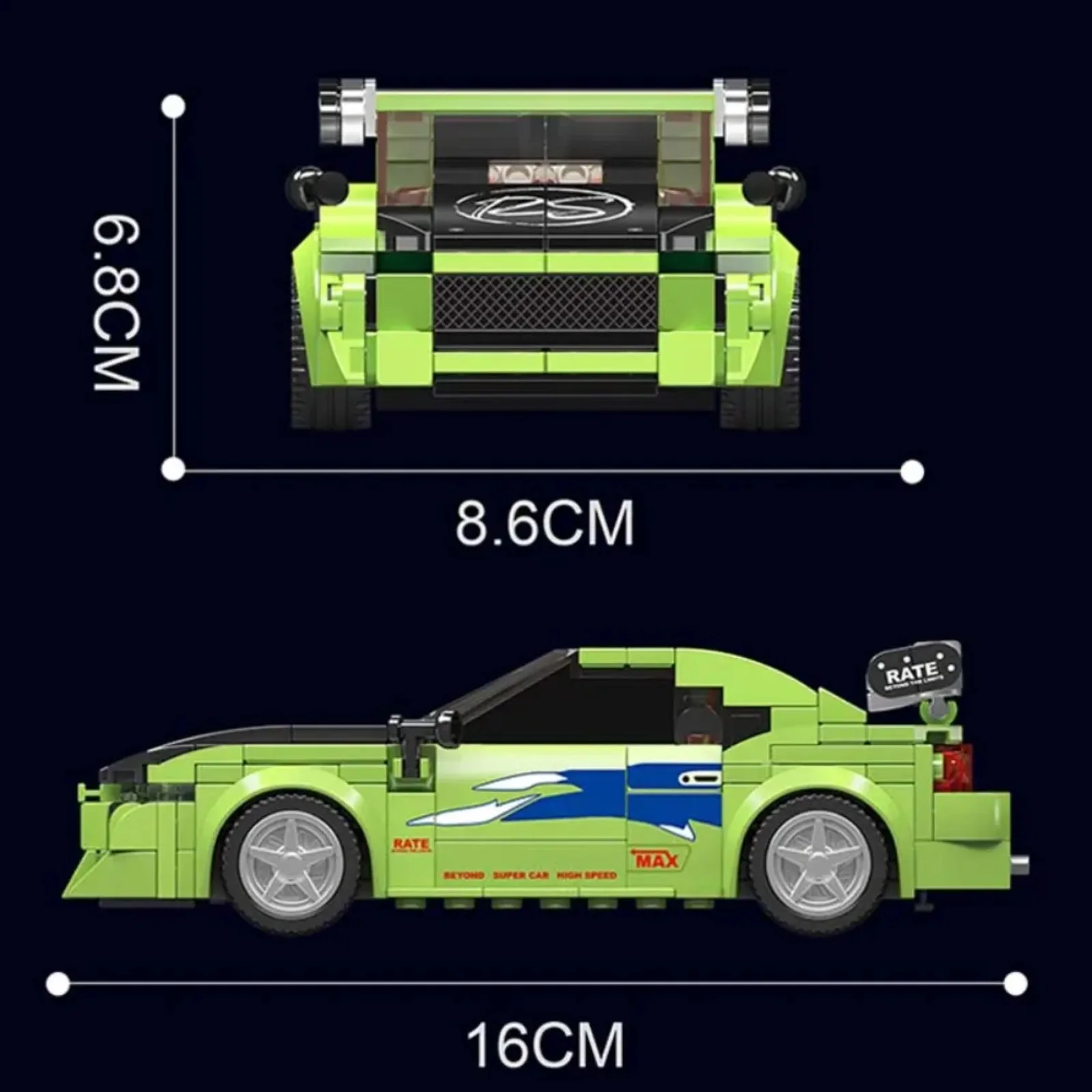 Mould King 27033 レーシングカーモデル 組み立てブロック おもちゃキット アクリルディスプレイシェルケース付き - STEM教育玩具 子供向けギフト