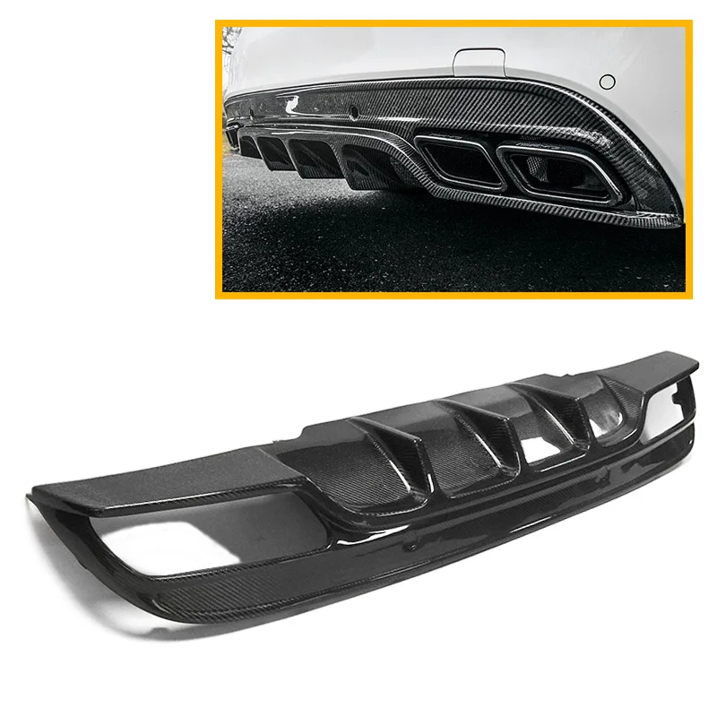 

Carbon Fiber FD Style Diffuser for Mercedes Benz C class 4-door Sports 2015-2018 W205 Rear Diffuser