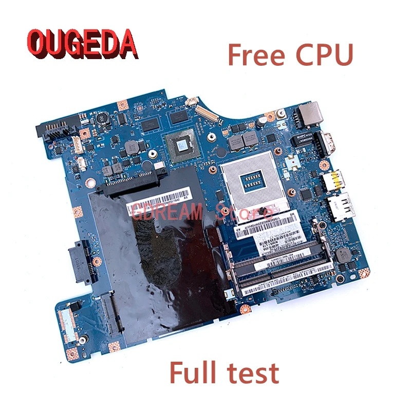 

OUGEDA NIWE1 LA-5751P Laptop Motherboard for Lenovo G460 HM55 DDR3 Geforce 310M GPU Free CPU main board full tested