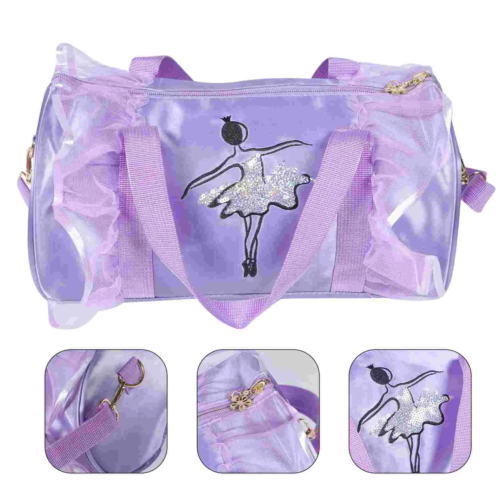 Ballet Bag for Girls Children's Dance Shoulder Latin Overnight Travel Polyester Cotton Handbag Gym