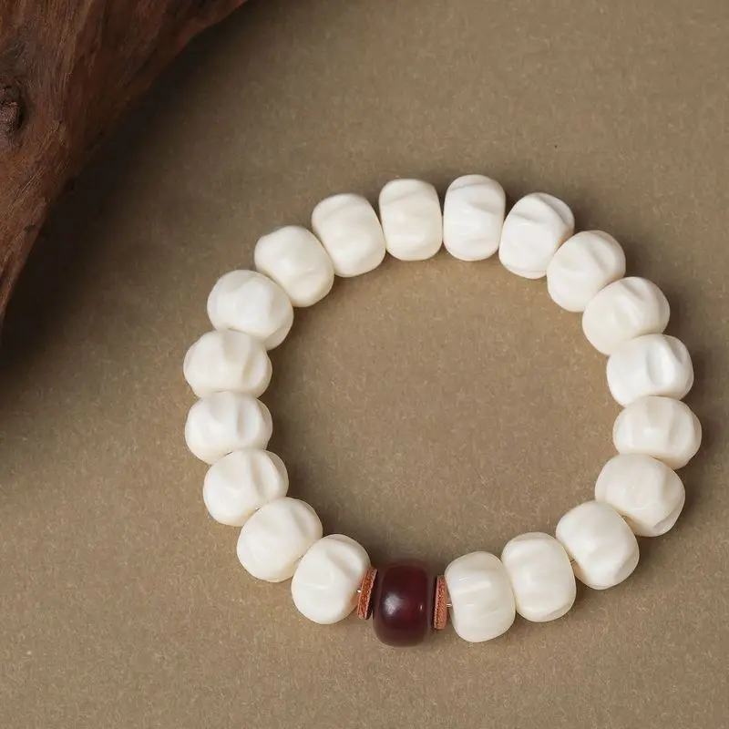 Authentic And Passion Fruit Seed , Deer Antler Root Charm, Unisex Bracelet