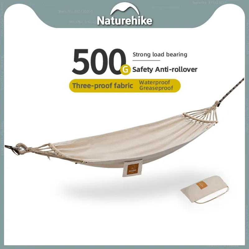 

Naturehike Single Anti Rollover Canvas Hammock Waterproof Outdoor Portable Camping Picnic Travel Swing Chair Load Bearing 250kg