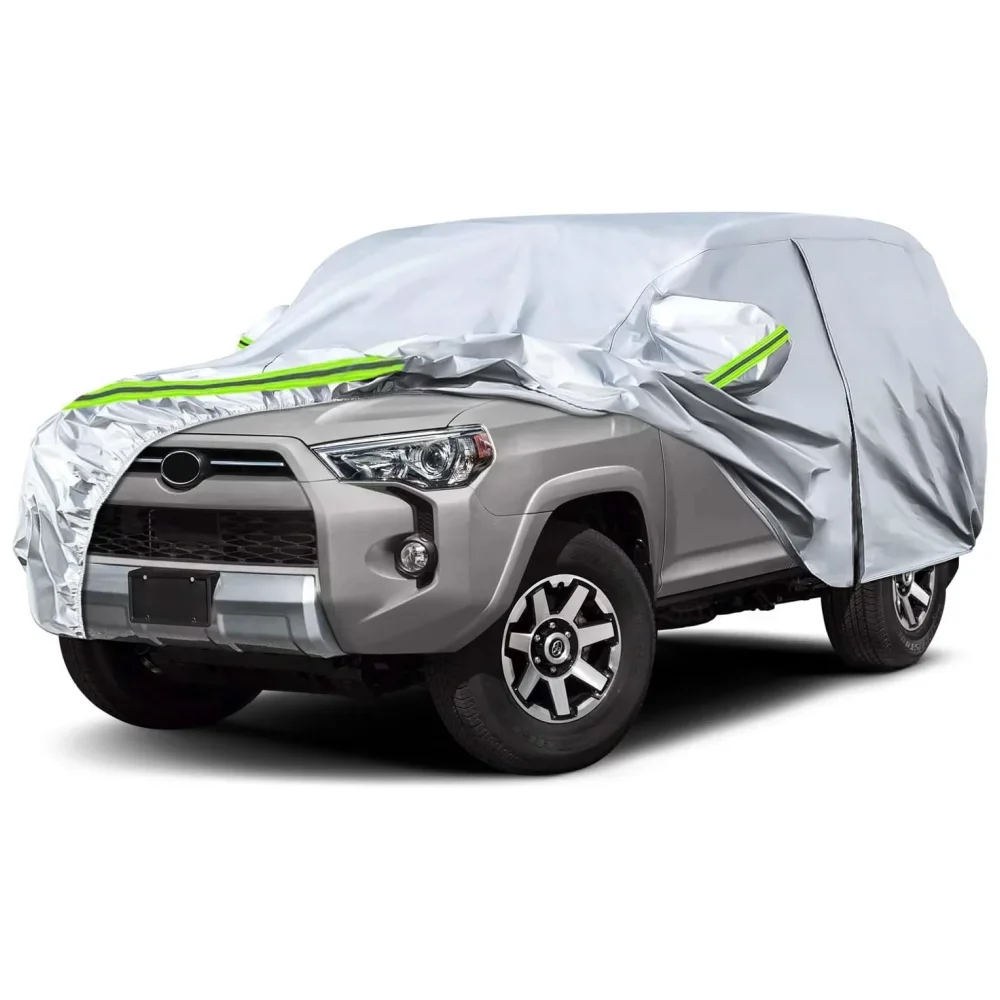

Car Cover For Toyota 4 Runner2002-2024All Weather Custom-fit With Zipper Door Windproof Band For Snow Rain Dust Hail Protection