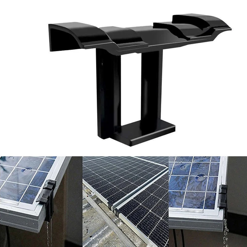 10pcs Solar Panel Water Drainage Clips Photovoltaic Panel Water Drained Away Clip Water Dust Remove Stagnant Water Guide & Mud