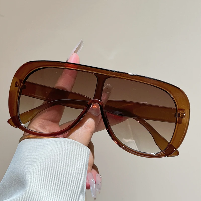 GM LUMIAS Übergroße Piloten-Sonnenbrille für Herren 2026 Neu in Unifarbenen Gläsern Lässige Deko-Sonnenbrille für Damen Trendiges Markendesign Sonnenbrille