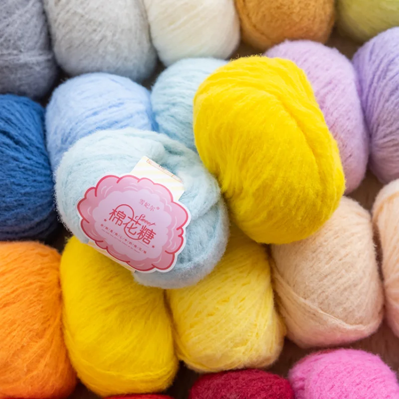 Colorful Wool Yarn for DIY Needlework, Soft Smooth Yarn, Baby Hand Knitting, Crochet, High Quality, Sweater, Blanket, Scarf 40g