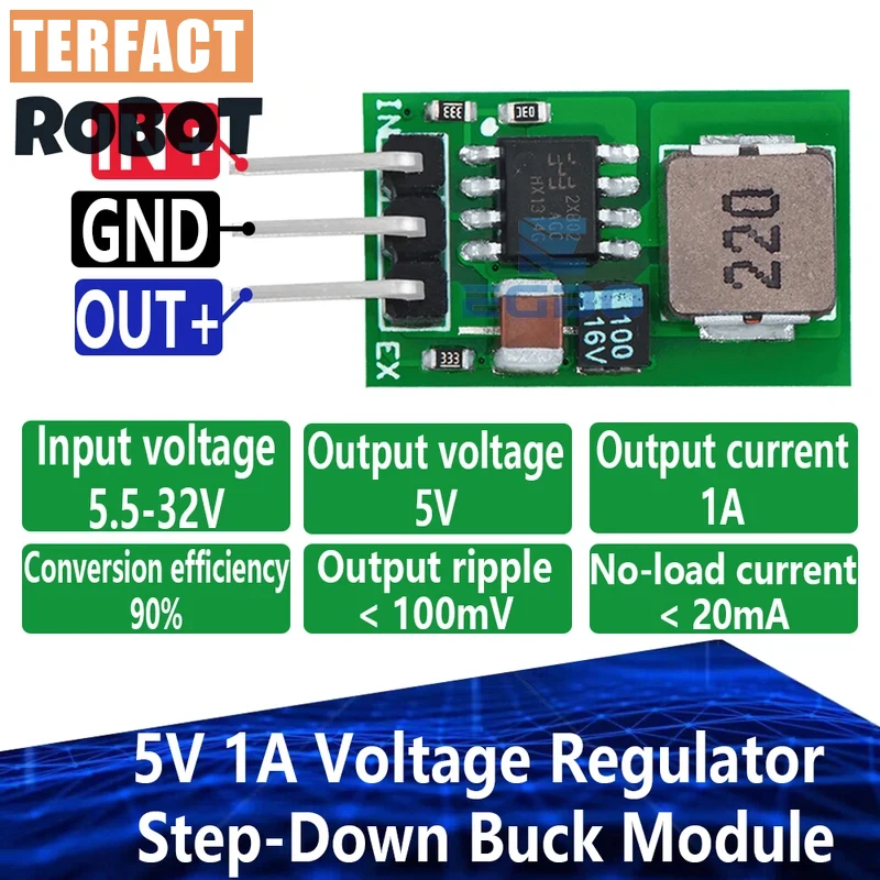 1~10PCS DC5.5-32V to 5V/1A Voltage Regulator Replace TO-220 LM7805 5V Positive Voltage Regulators To 5V 1A Step-Down Buck Module