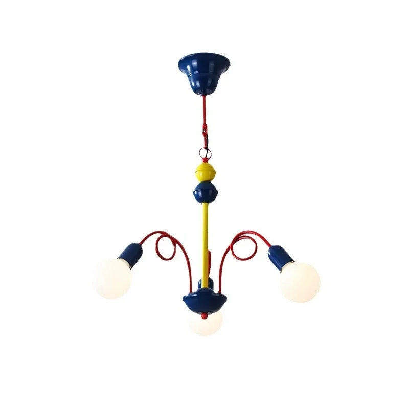 

Bedroom Color Macaron Memphis Fun Living Room Chandelier Children's Room Network Red Light