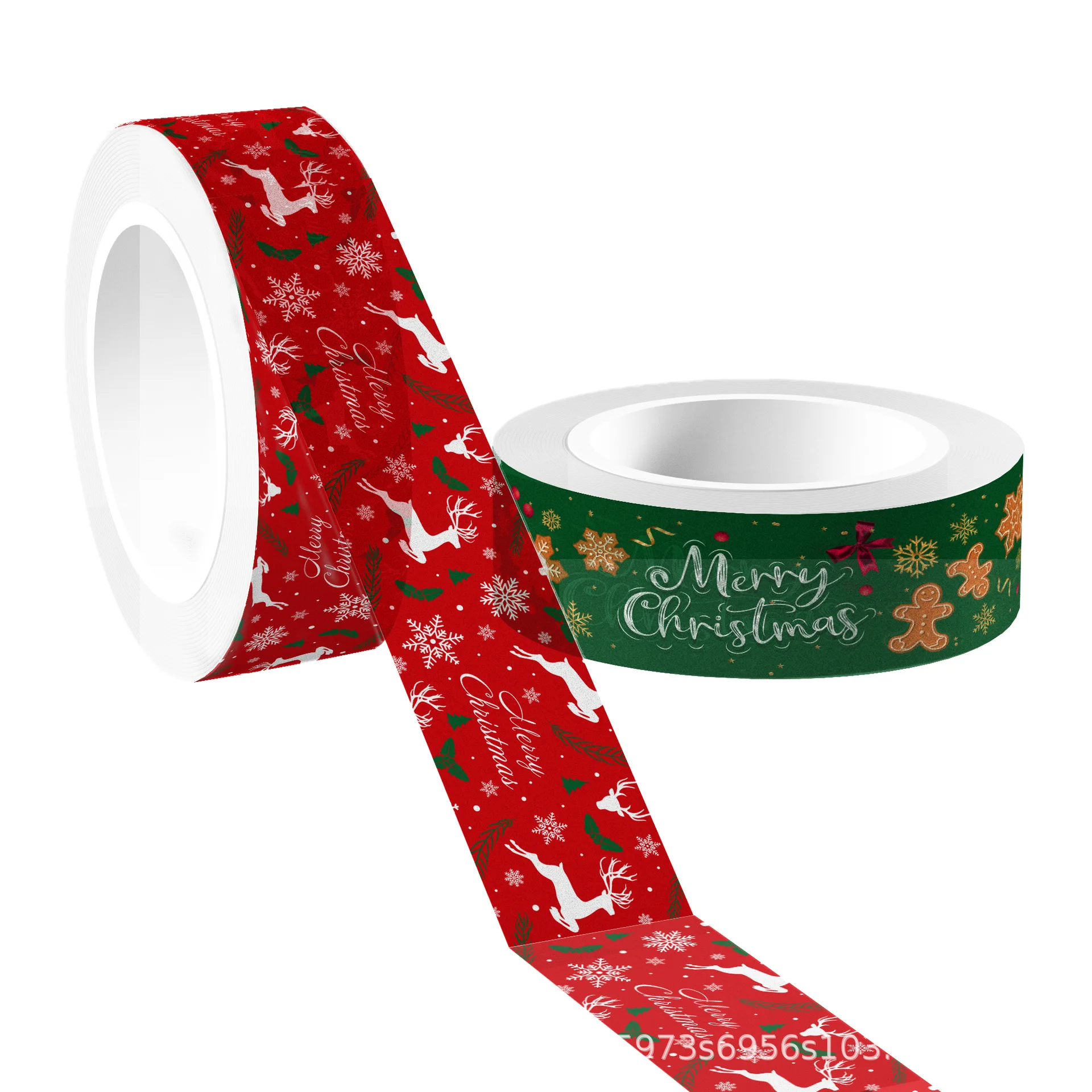 Christmas Santa Claus Transparent Roll Self-adhesive and Masking Tape DIY Manual Account Material Packaging Washi Tape)