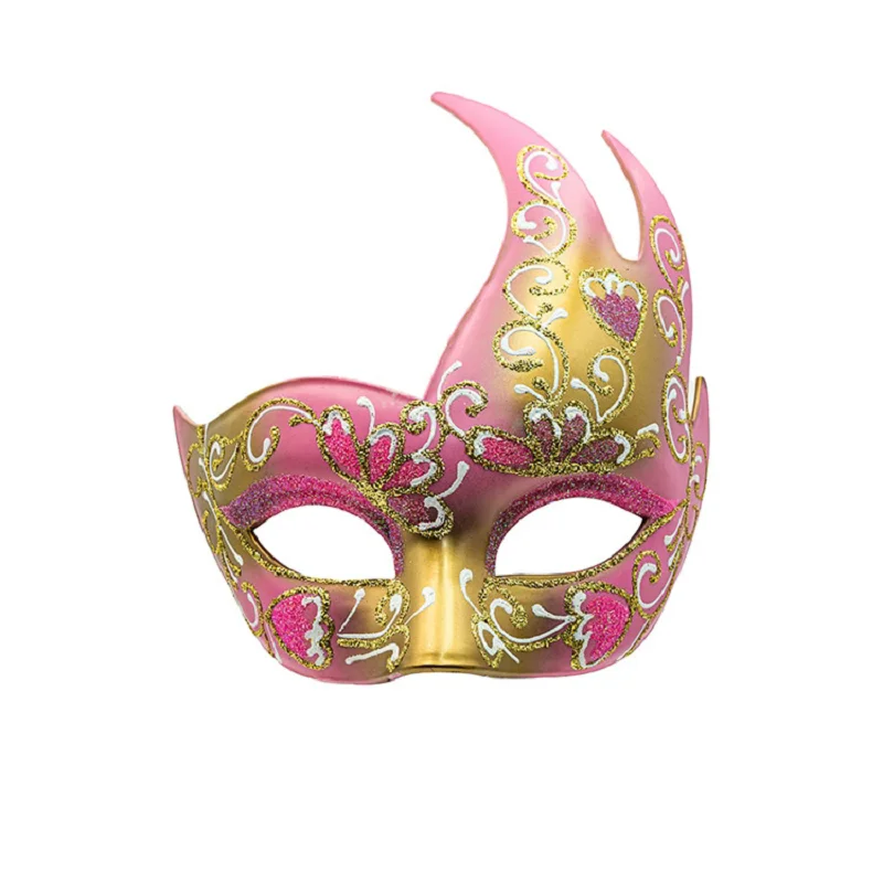 

Men's Makeup Ball Mask, Halloween Ghost Festival Carnival Flame Big Bend Performance Party Cartoon Mask