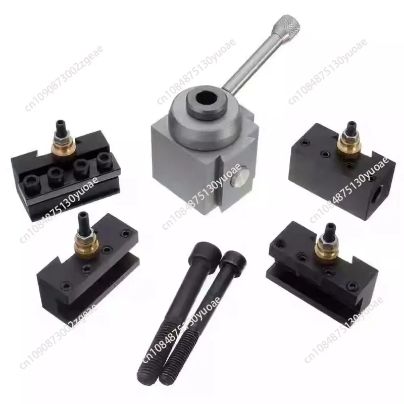 Mini CNC Lathe Tool Holder Quick Change Tool Post Cutter Holder Screw Kit Set Boring Bar Turning Facing Holder Wrench