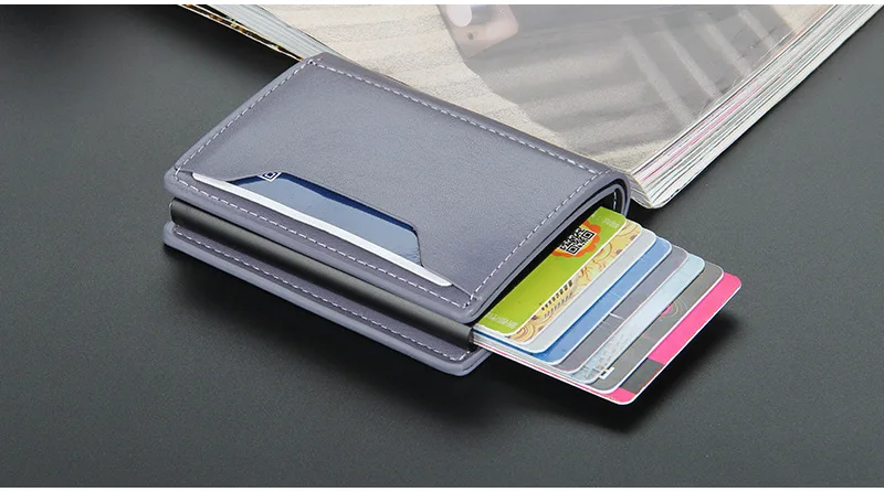 Business Magnetic Card Solt Case for Magsafe Functions Phone Case Card Holder Wallet Luxury PU Leather Men Slim Purses Pocket