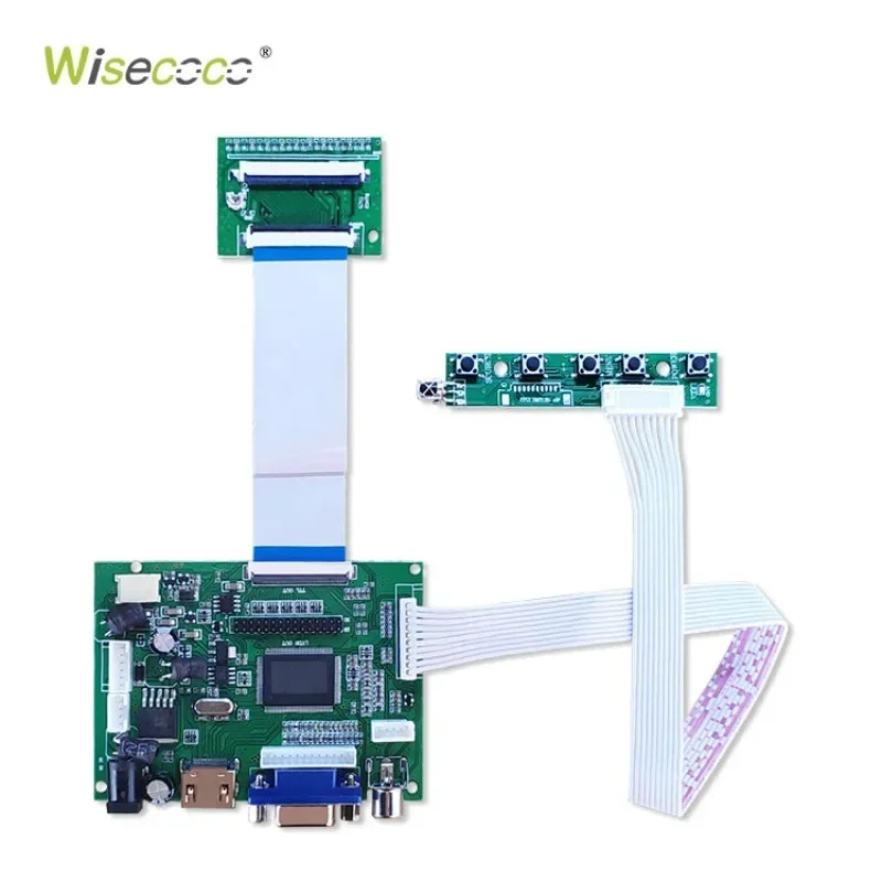LCD TTL LVDS Controller Board  VGA 2AV 60PIN for A070VW04 V0 Eee-pc 701 Driver Board