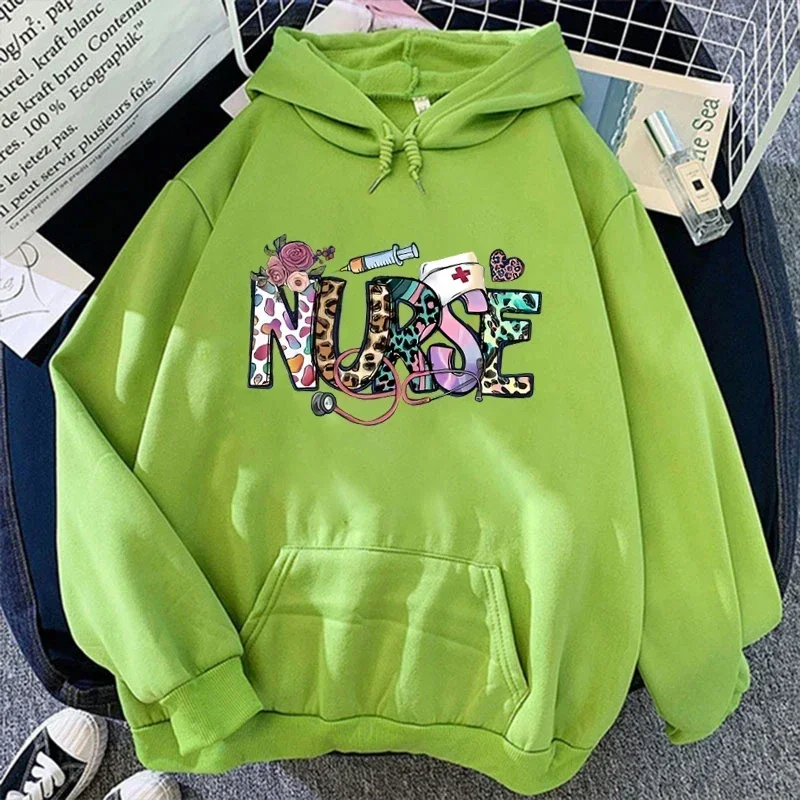 New Fashion Unisex Nurse Printed Hoodies Men Women Casual Long Sleeve Hoodie Pullovers Teens Outdoor Sweatshirts