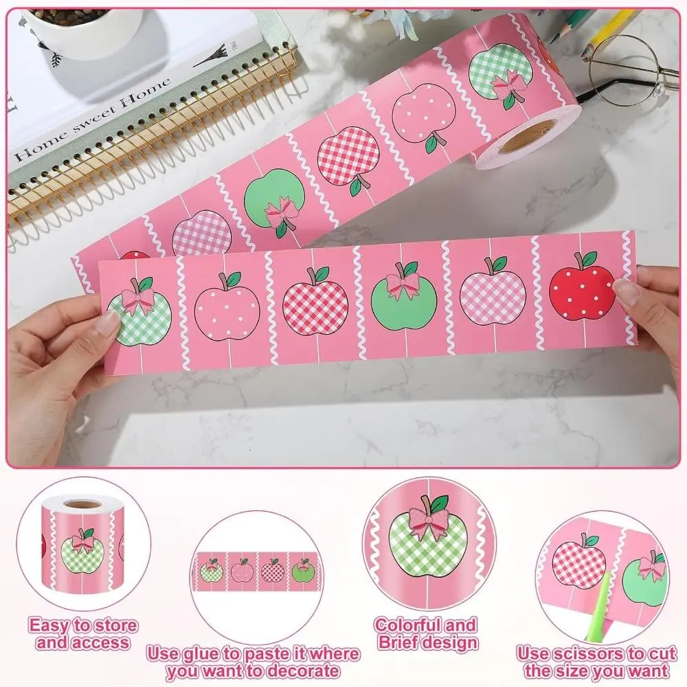 Self Adhesive Bulletin Board Border Waterproof Scalloped Edge Classroom Border Trim 10m Easy to Cut Decorative Border Sticker