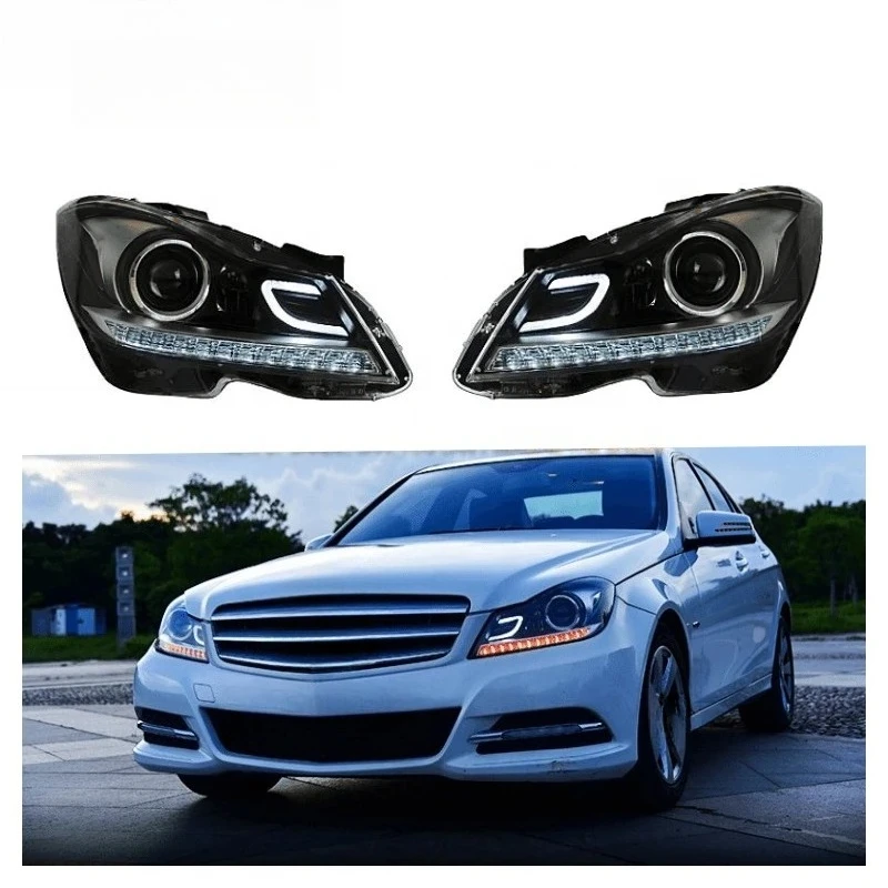 

LED Xenon Lens Headlights 2011-2014 for Mercedes-Benz C-Class W204 C180 C200 Upgrade C260 LED Headlights