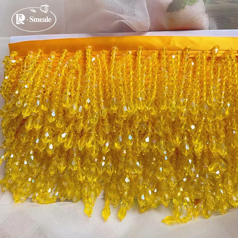 22 kleuren kristallen kwastjes kralen kanten rand. Kwastje kant decoratie schoenen ornamenten veelkleurig hangend kralengordijn
