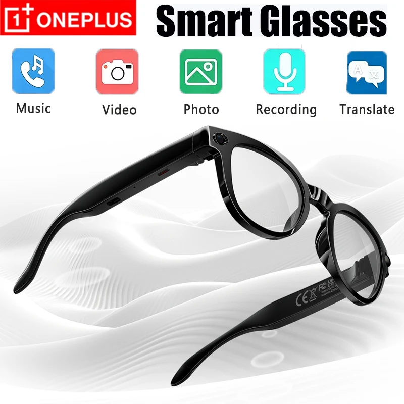 OnePlus 800W Intelligent Glasses With Type-C Charge AI Intelligent Glasses HD Photography Video Recording Object Recognition