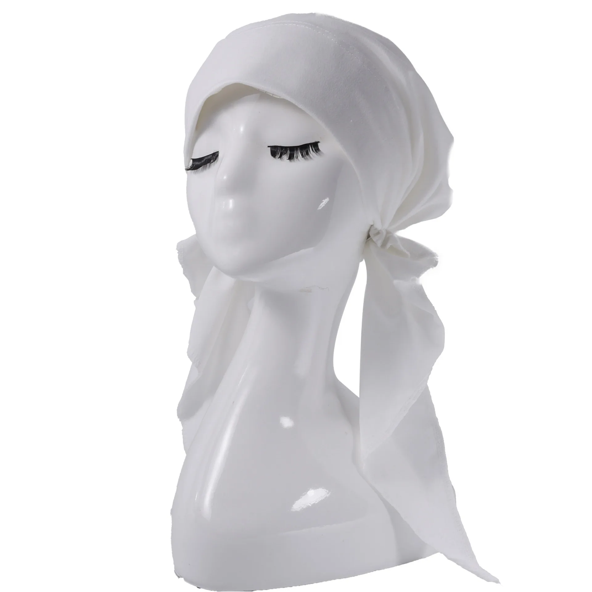 Nuevo pañuelo multicolor, sombrero curvo, pañuelo de Color sólido, sombrero de mujer, sombrero de cola larga, bolso de moda, cabeza, modelos de mujer