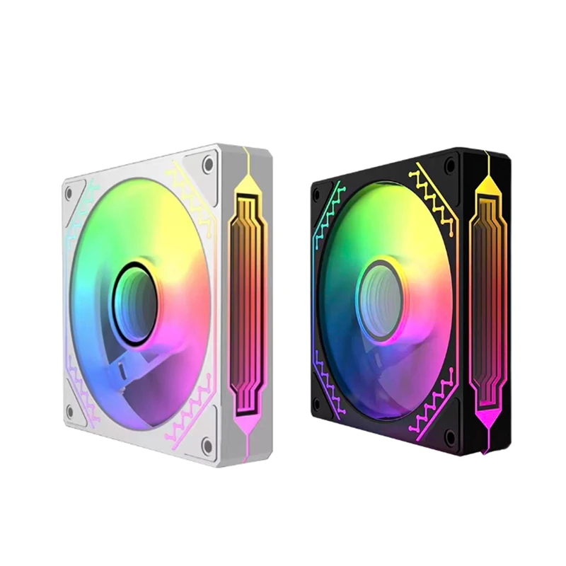 Curved Mirror Prism4 ARGB 120mm Desktop Computer Cooling PWM Fan 3PIN 5V Divine Light Synchronization High Quality PC Case Fan