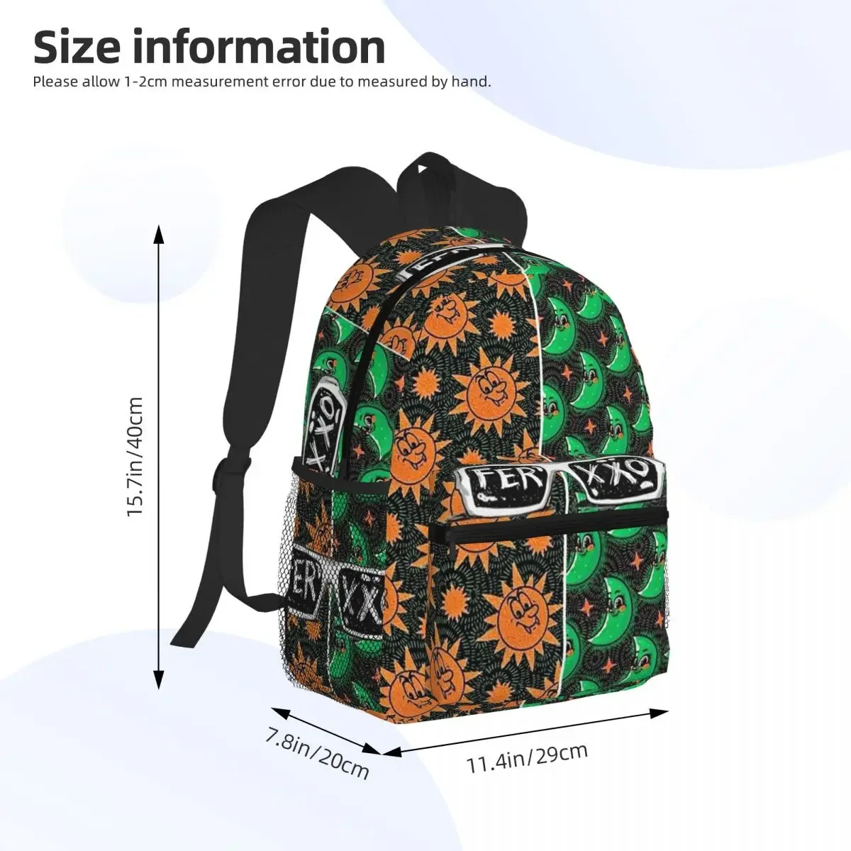 Feid Ferxxo 90s Rapper Rap Music Student Backpack School Bag Hiking Travel Daypack for Boys Girls Fashion Bookbag Shoulder Bags