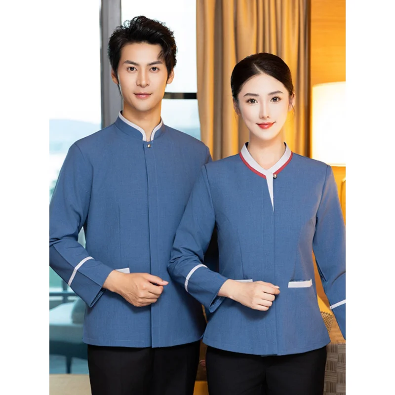 

Xiaotangquan property cleaning work uniform, long-sleeved, for female hotel room cleaners, autumn and winter attire