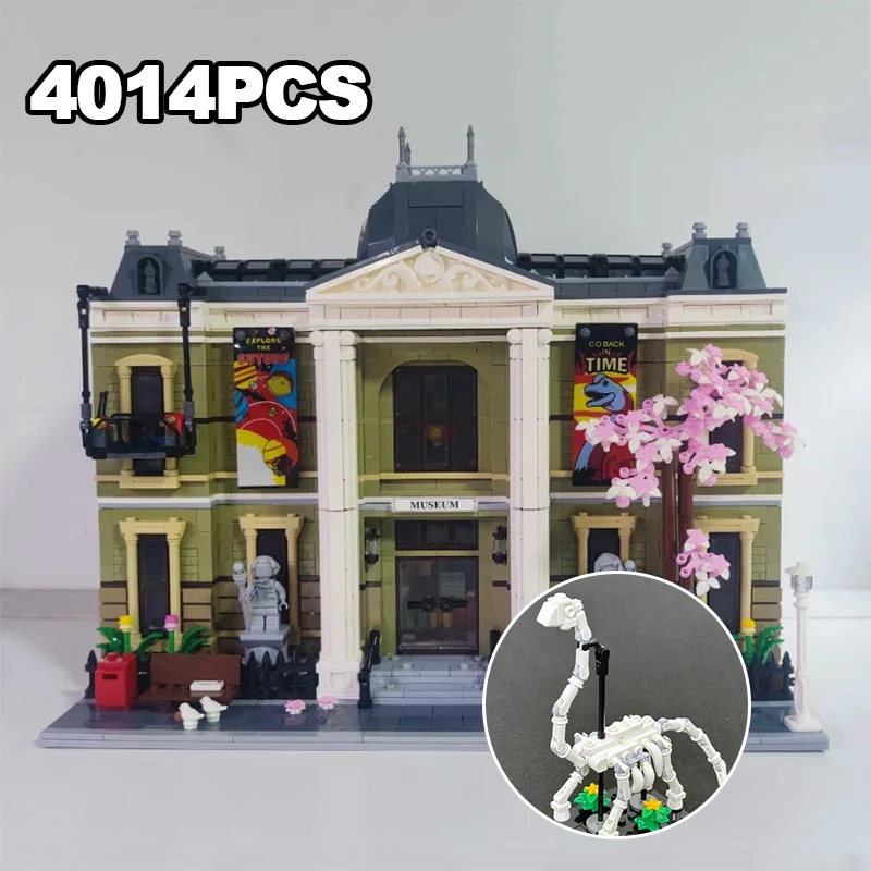 

NEW Natural History Museum Building Blocks Dinosaur Museum Architectural Model Assemble Brick Education Toys Gift For Kids Adult