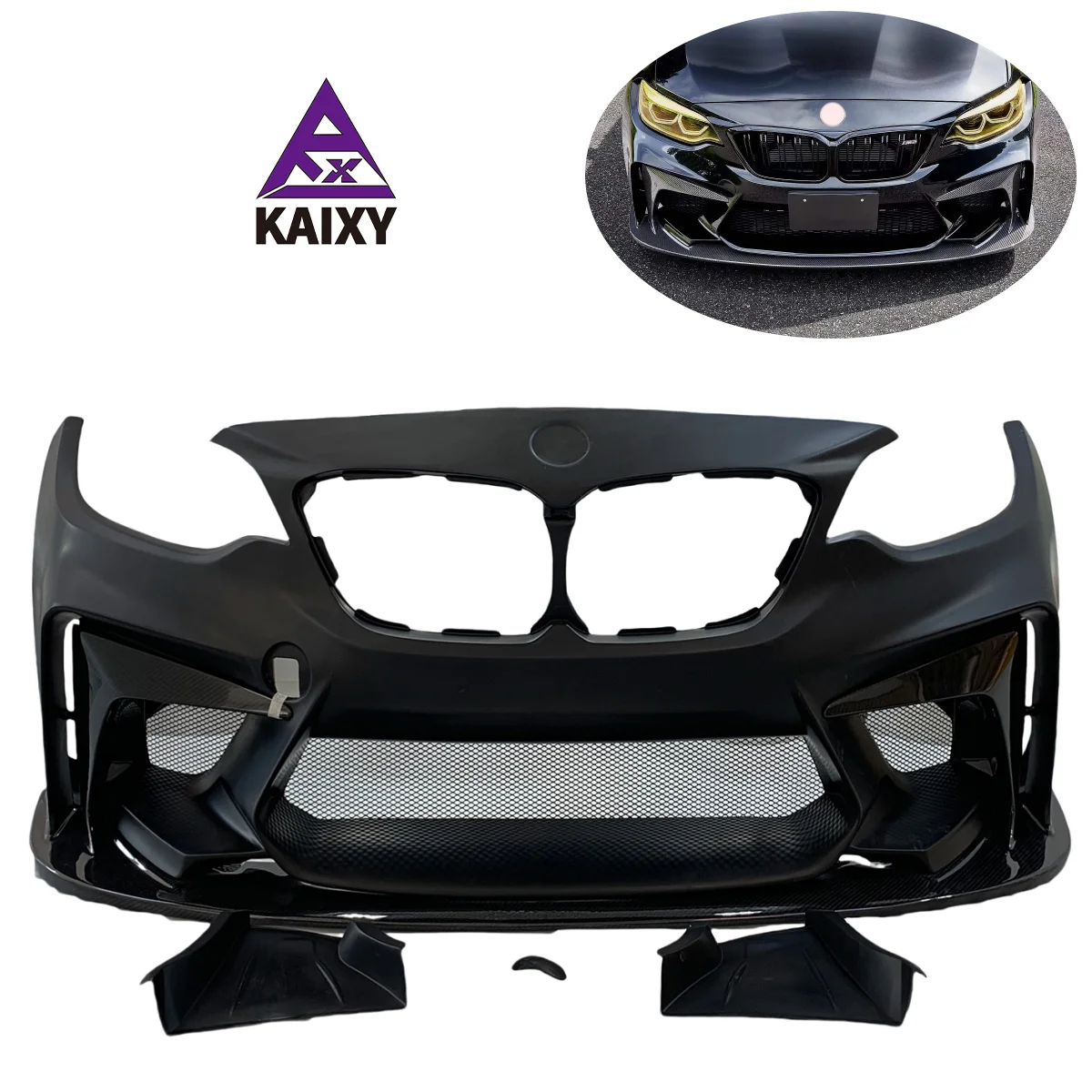 

3D Style Half Carbon Fiber Front Bumper for F87 M2 M2C Bodykit