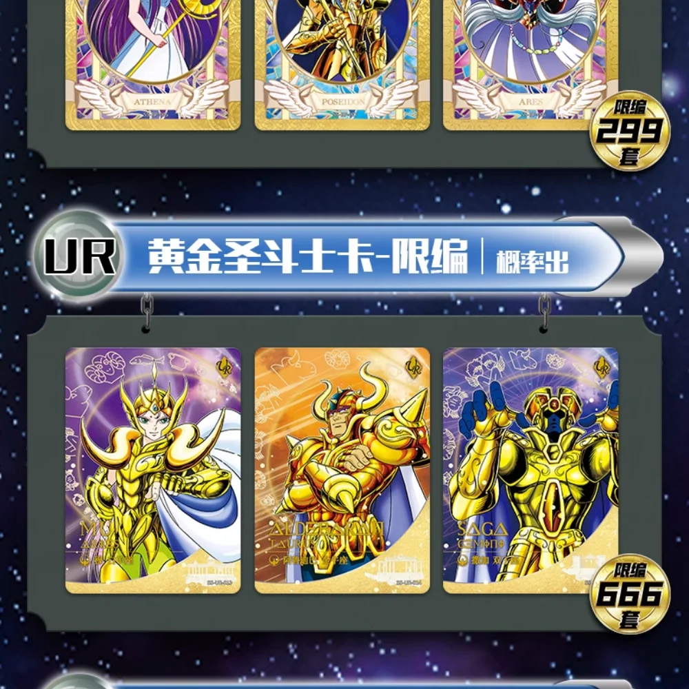 KAYOU Anime Saint Seiya Card Holy Cloth Awakening Card Gold UR Athena SE Card Peripheral rare Collection Card Children\'s gifts