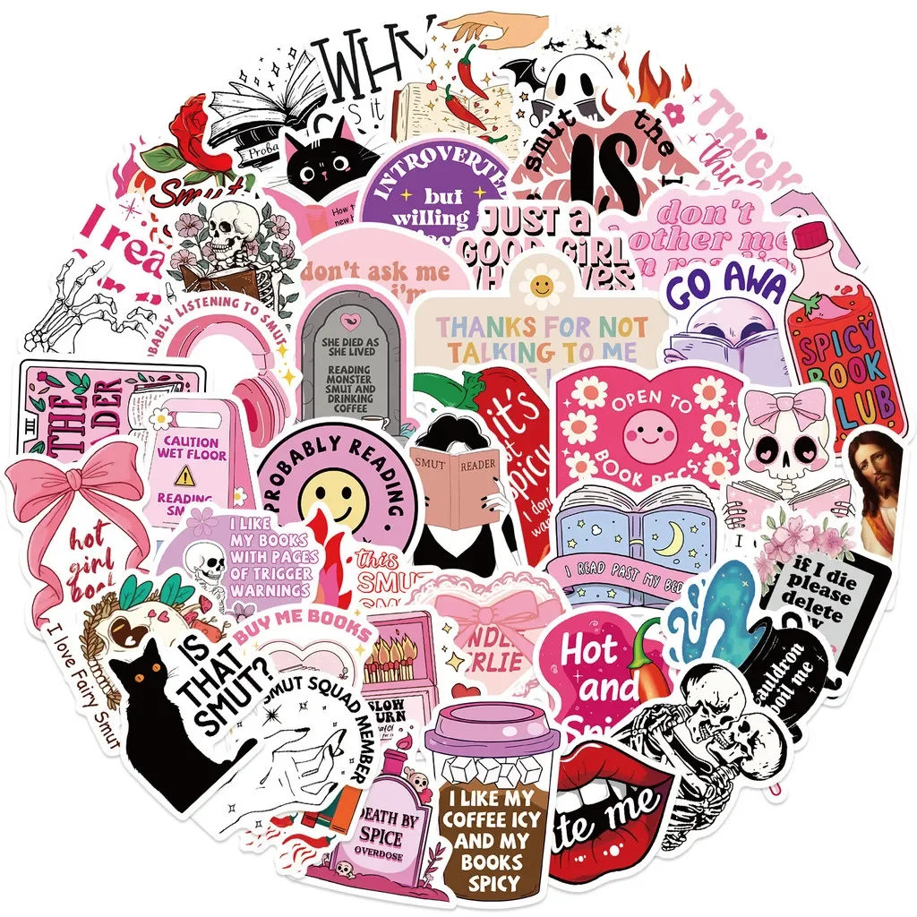 Plusieurs 50 pièces livres de lecture de dessin animé Smut Graffiti autocollants Graffiti autocollants pour vélo compte à main trousse à crayons décalcomanies
