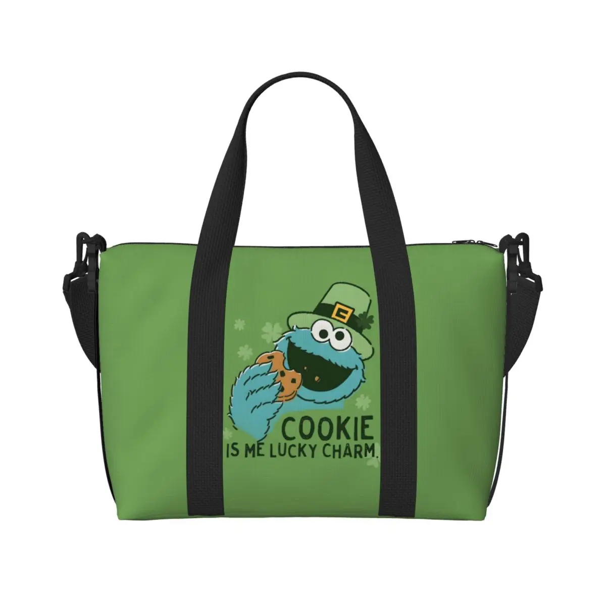 

Сумки-тоут для покупок Cookie Monster на заказ, женские большие вместительные образовательные детские сумки для телевидения, пляжного спортзала, дорожные сумки