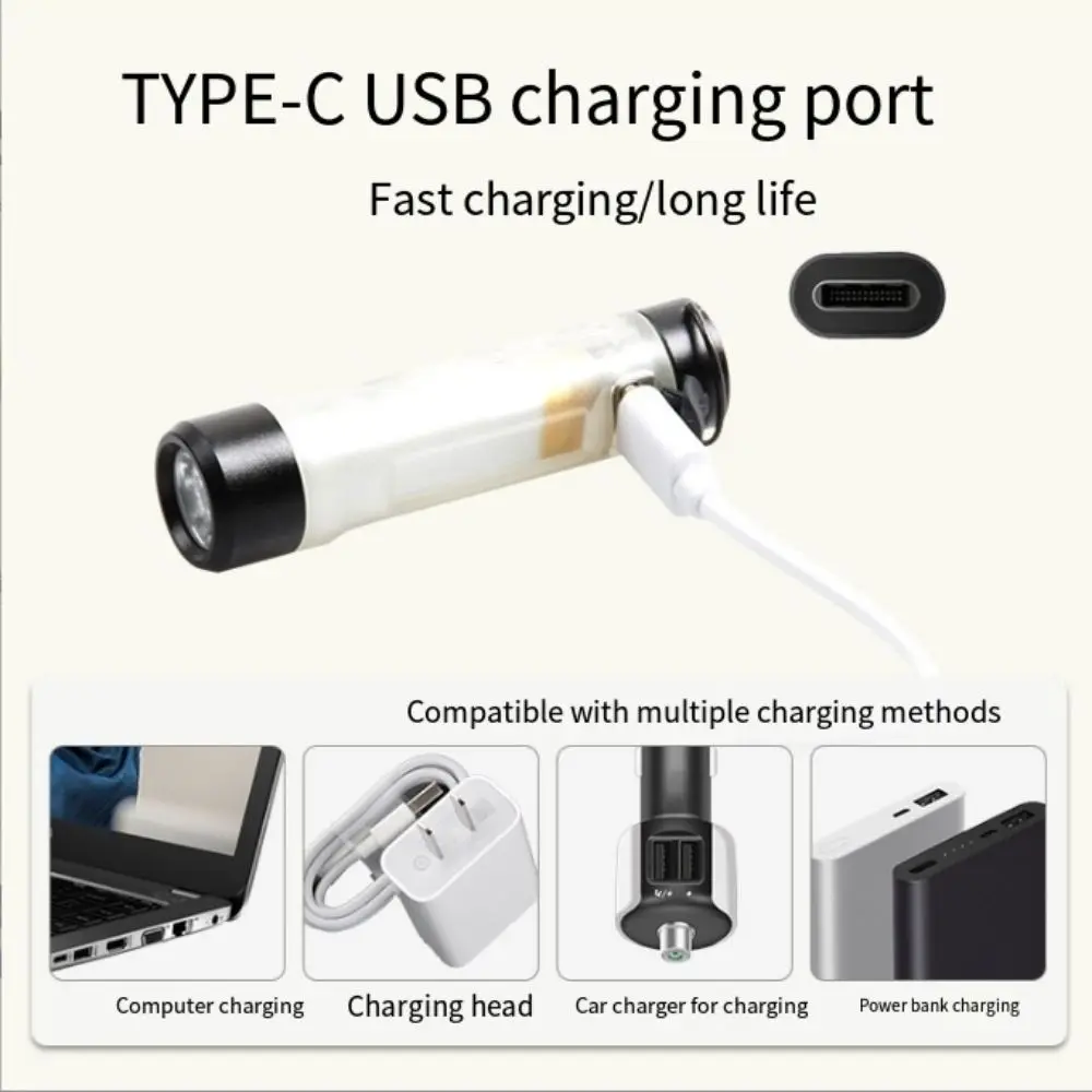 

Водонепроницаемый мини-фонарик-брелок, перезаряжаемый Многофункциональный портативный фонарик, легкий аварийный фонарик, фонарик для кемпинга