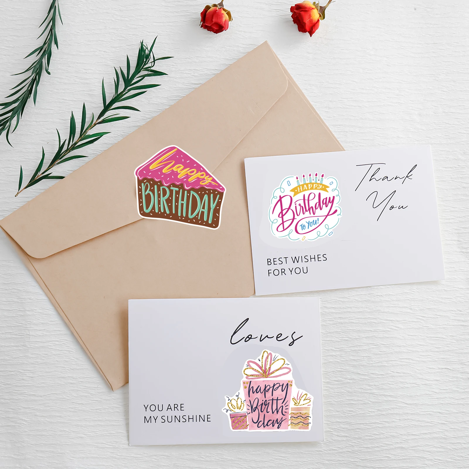 

Креативные наклейки с днем рождения, подарочная коробка, подарочная упаковка, подарочная сумка, поздравительная открытка [декоративные наклейки] 5 листов/упаковка