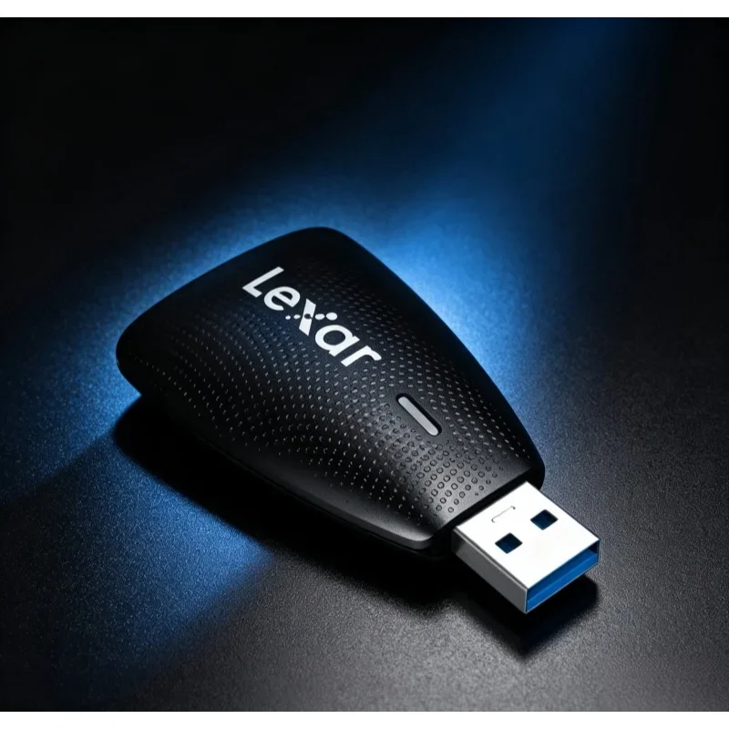 Lexar USB3.0 Dual Slot Card Reader Support Simultaneous Reading SD TF Memory Card High Speed Data Transfer for Camera Laptop