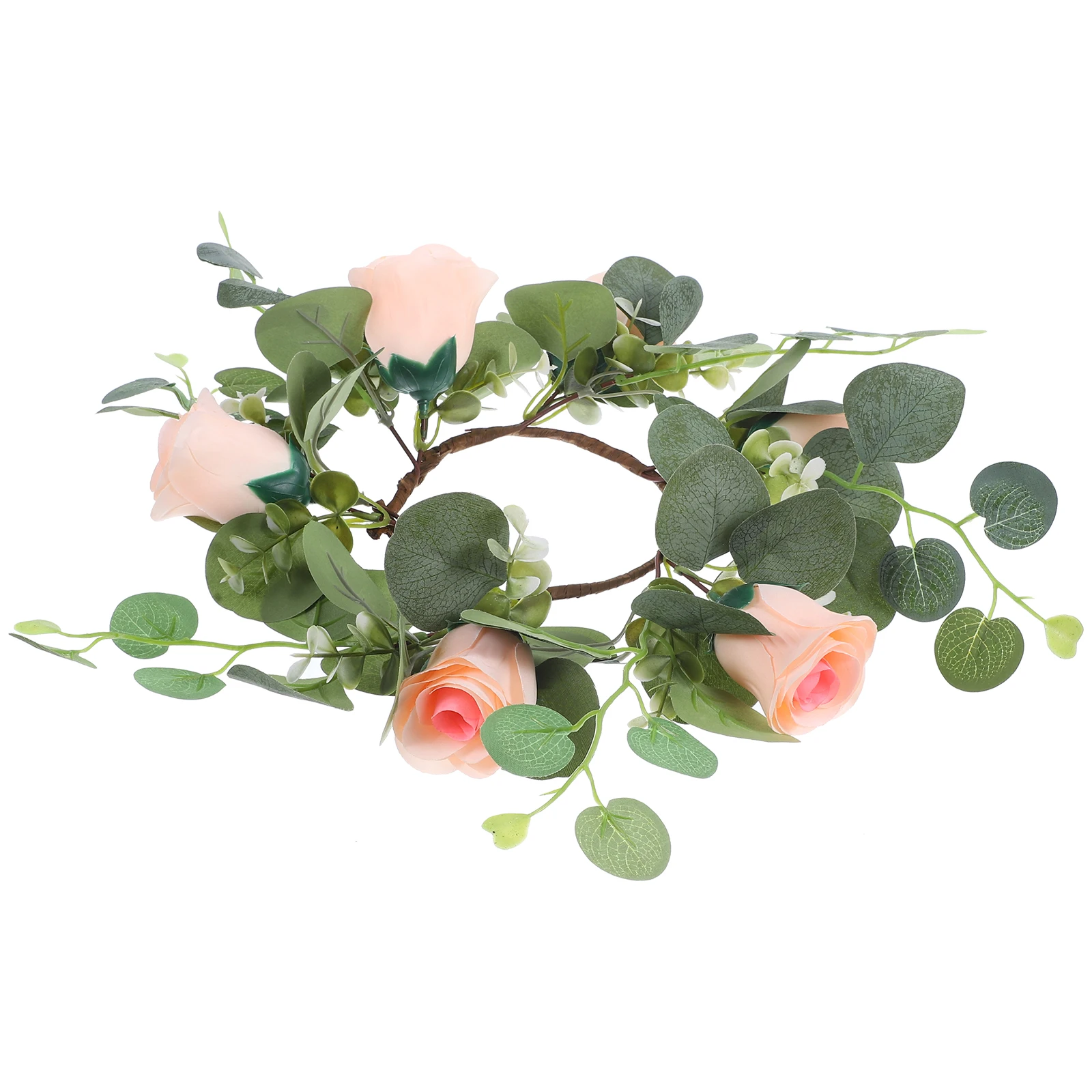 

Simulated Rose Holder Realistic Wreath Table Flowers Decoration Artificial Dining Centrepiece Delicate Wedding Garland