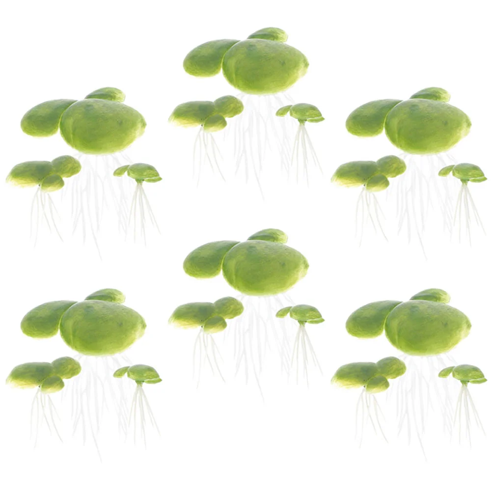 

18 Pcs Fish Tank Artificial Duckweed Aquarium Plants Decor Water Lily Floating Grass Fake