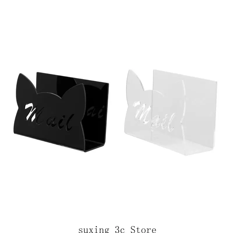 

Letter Stand Cats Acrylics Mail Sorter Letter Rack Envelope Organiser for Desk Mail Envelope Organization 165x115x75mm