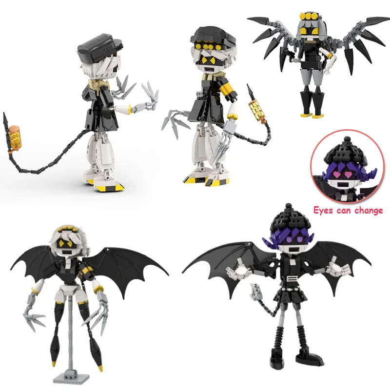 

Anime Characters Killer Model Building Blocks Creative Assembly Winged Angel Robots Ornament MOC Bricks Puzzle Toy Holiday Gifts