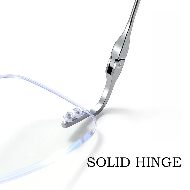 إطار نظارات بدون إطار للأعمال خفيف للغاية من OLLYMURS للرجال خفيف للغاية فاخر من التيتانيوم النقي إطارات نظارات نسائية بسيطة 233525WK